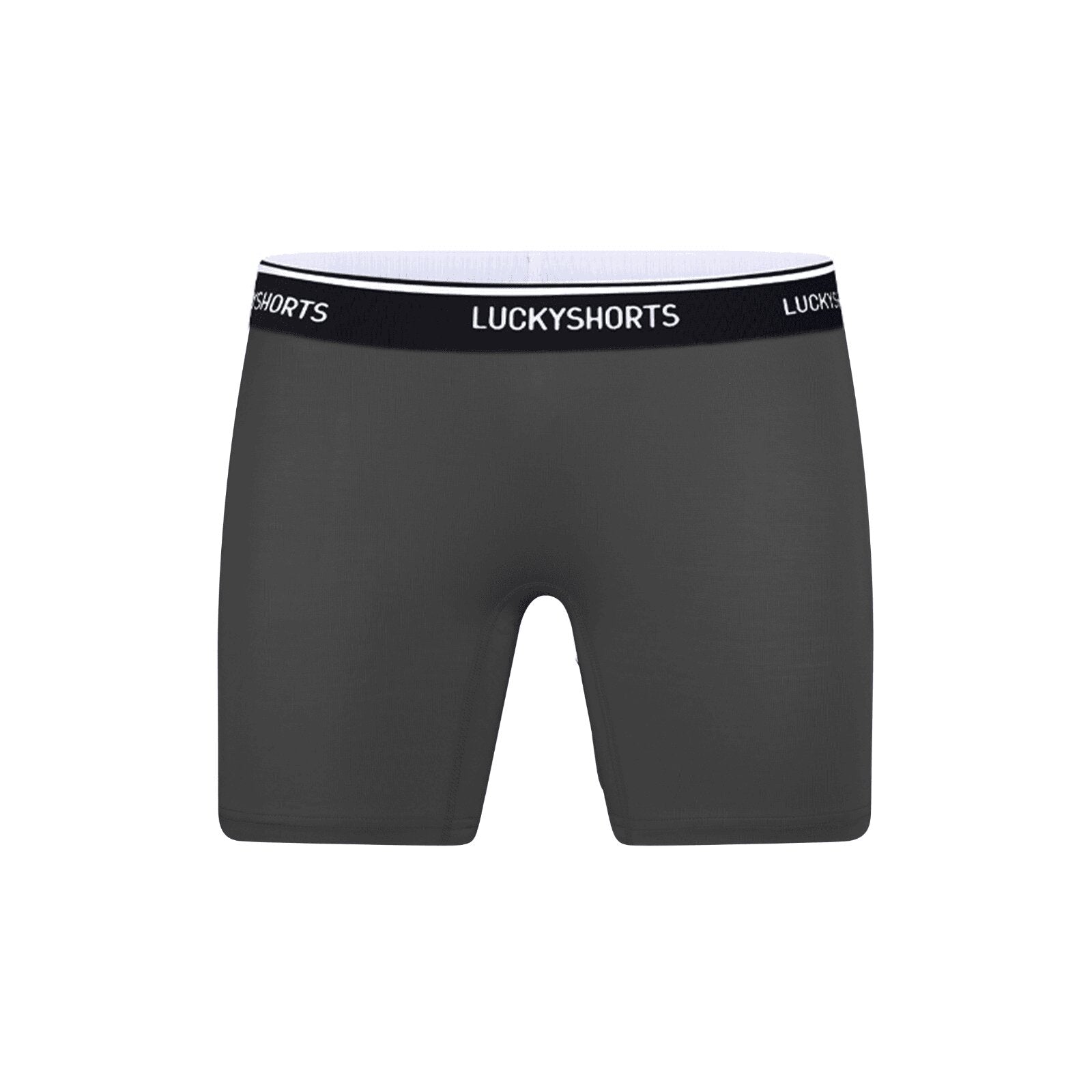 LUCKYSHORTS Lucky Grijs + Zwarte tailleband