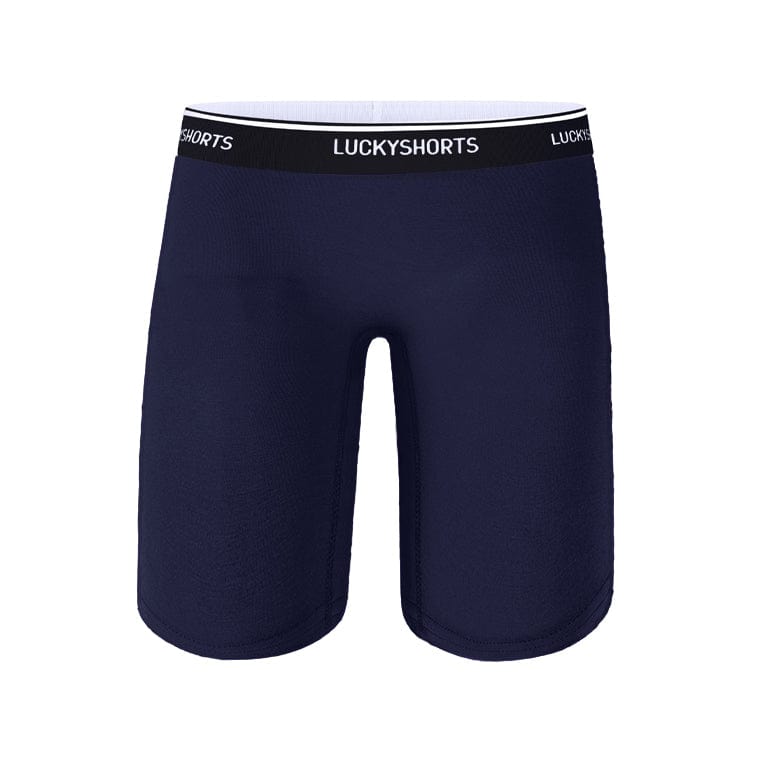 LUCKYSHORTS Homey Marineblau + schwarzer Bund