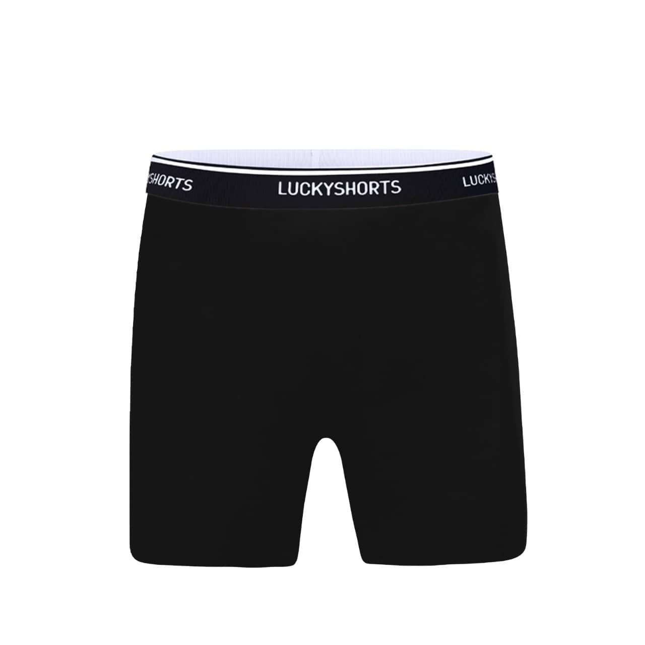 LUCKYSHORTS S / Schwarz + schwarzer Bund High Waisted Lucky