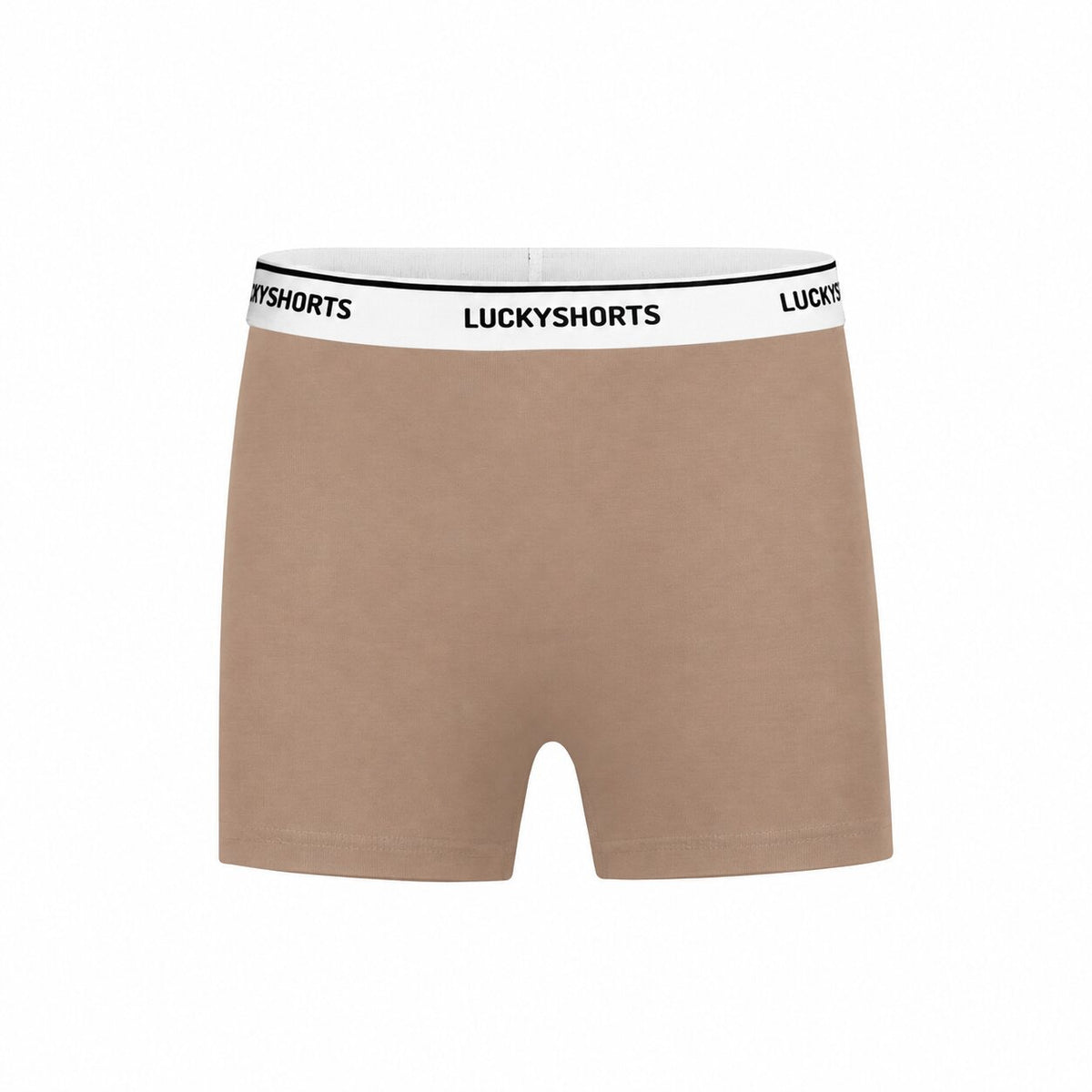 Hoge taille, levendig nude + witte tailleband