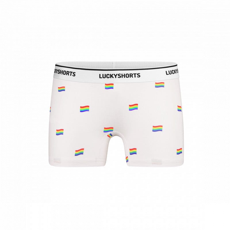 LUCKYSHORTS / Pride White VIVID - SOLDE