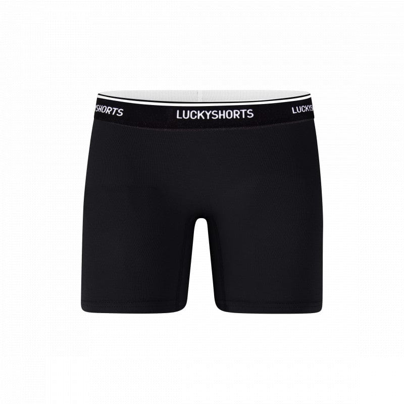 LUCKYSHORTS S / Black + black waistband LUCKY